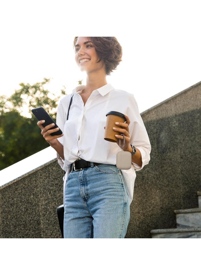 أكاليكس غطاء حماية من السيليكون لمجموعة AirPods Pro 3، سلسلة مفاتيح للنساء والرجال، مناسب للجيل الثالث (شاي الحليب) - Image 5